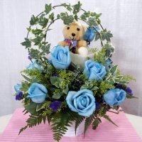 Blue Roses with a Bear - Se...