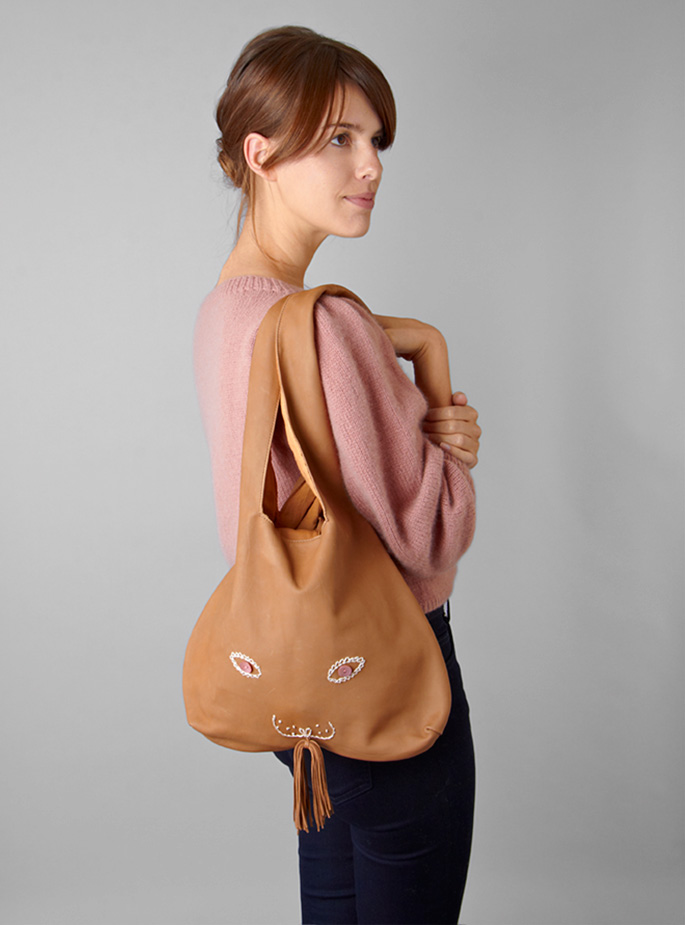 Couverture and The Garbstore - Womens - Minä Perhonen - Mr Rabbit Leather USA Shoulder Bag