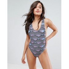 PrettyLittleThing | PrettyLittleThing Graphic Print Swimsuit