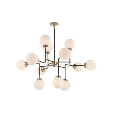 Bistro Medium Chandelier, Antiqued Brass