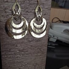 Imp-E-013 Gold Plated Dangle Long Earrings Hollow Fashion