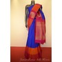 Gorgeous Ink Blue Party Wear Kanjeevaram Silk Saree