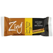 Zing Bar, Double Nut Brownie, 12 Count 1.76 oz Bars