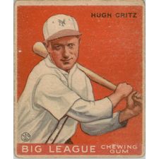 Shop 1933 Goudey #3 Hugh Critz Baseball Card From Beckett.com