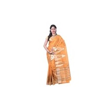Buy Bhagalpuri Pure Tussar Silk Orange Saree With Zari Work Online at Low Prices in India - Paytm.com