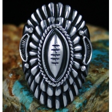 Harry H. Begay Hammered Ingot Sterling Silver Ring