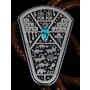Joseph Coriz Candelaria Turquoise Gathering Of Clans Overlay Bolo Tie