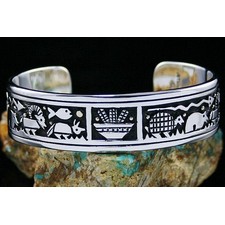 Joseph Coriz Gathering of the Clans Overlay Bracelet | Turquoise Direct