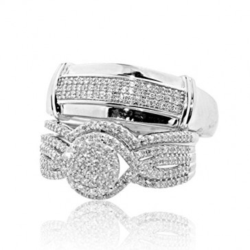 0.63cttw Diamond Trio Rings...