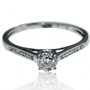 Diamond Engagement Ring 0.18ct 10k White Gold Round Solitaire