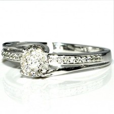 Diamond Engagement Ring Promise Ring 0.18ct 10k White Gold