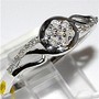 White Gold Fashion Ring 0.16ct Real Diamond 10k Fashion Right Hand Promise Engagement Ring