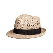 Straw Hat | Natural/black 