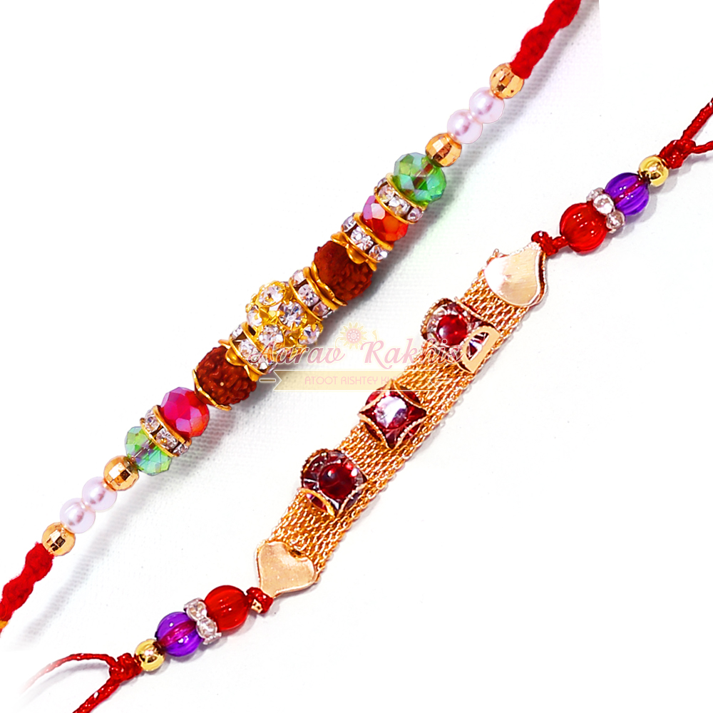 Charming Golden Grace Rakhi...