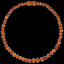 BAROQUE UNPOLISHED COGNAC TEETHING NECKLACE