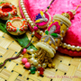 Appealing Zardosi Bhaiya Bhabhi Rakhi Set