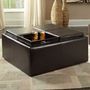 HomeVance Casual Storage Tray Ottoman