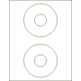4-1/2 CD & DVD Label 2 per sheet. Blank labels for inkjet and laser printers