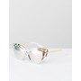  Peepers Floral Square Sunglasses In Clear