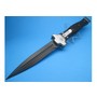 AGA Campolin Black "ZERO" Tactical Dagger Leverlock Switchblade