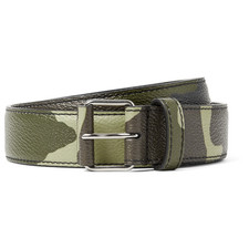 3cm Camouflage-Print Full-Grain Leather Belt