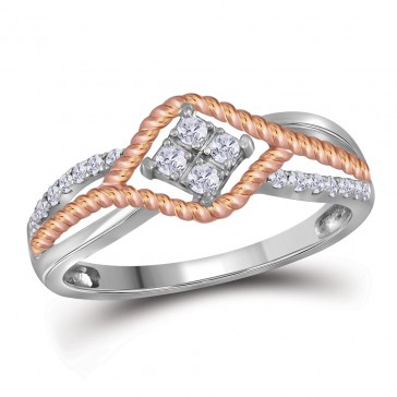 10k Two Tone Gold Fancy Rin...