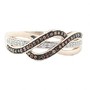 10K Rose Gold Cognac Diamond White Diamond Wedding Band Anniversary Ring 0.19cttw