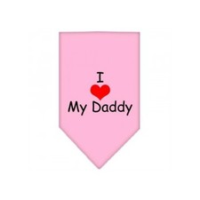 Mirage Pet Products I Heart My Daddy Screen Print Bandana for Pets, Small, Light Pink