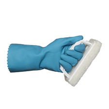 Flocklined Rubber Gloves - Blue
