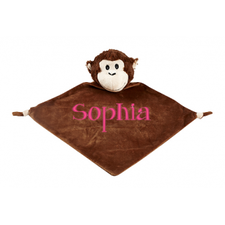 Personalised Monkey Cubby Snuggle Buddy Baby Comforter Blankie/Blanket Gift