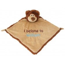 Personalised Brown Bear Cubby Snuggle Buddy Baby Comforter Blankie/Blanket Gift