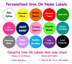 Circle Iron On Labels