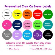 Circle Iron On Labels