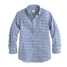 Boys' Secret Wash shirt in gingham