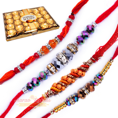 Chocolate With 4 Rakhi Combo