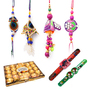 Chocolate Gift and Beautiful Family Rakhi Combo