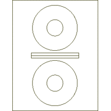 CD & DVD 4-1/2 Inch Labels 2 Per Sheet