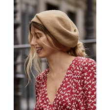 Camel Bisous Slouchy Beret at Free People Clothing Boutique