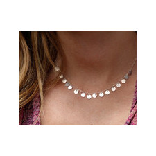 Silver Fatima Necklace, Silver Coin Necklace, Sterling Silver Necklace, Mom. Sister. Wife Gift