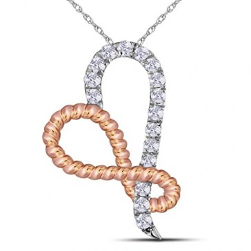 Silver Two Tone Heart Penda...
