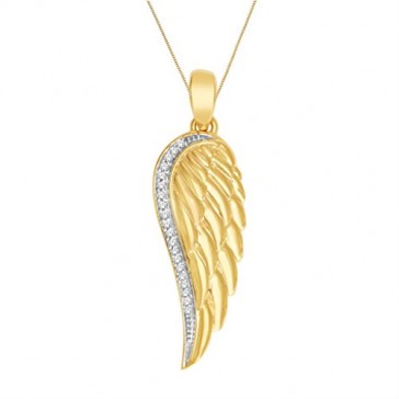 10K Yellow Gold Angel Wing ...