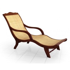 Capri Rattan Teak Lounger