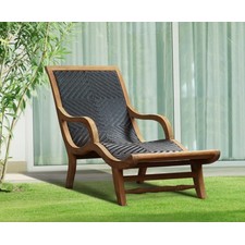 Riviera Rattan and Teak Sun Lounger