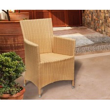Riviera All Weather Wicker Rattan Armchair - Flat Weave