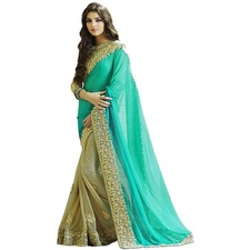 Buy Pick Any 1 Embroidered Party Wear Saree By Surat Tex