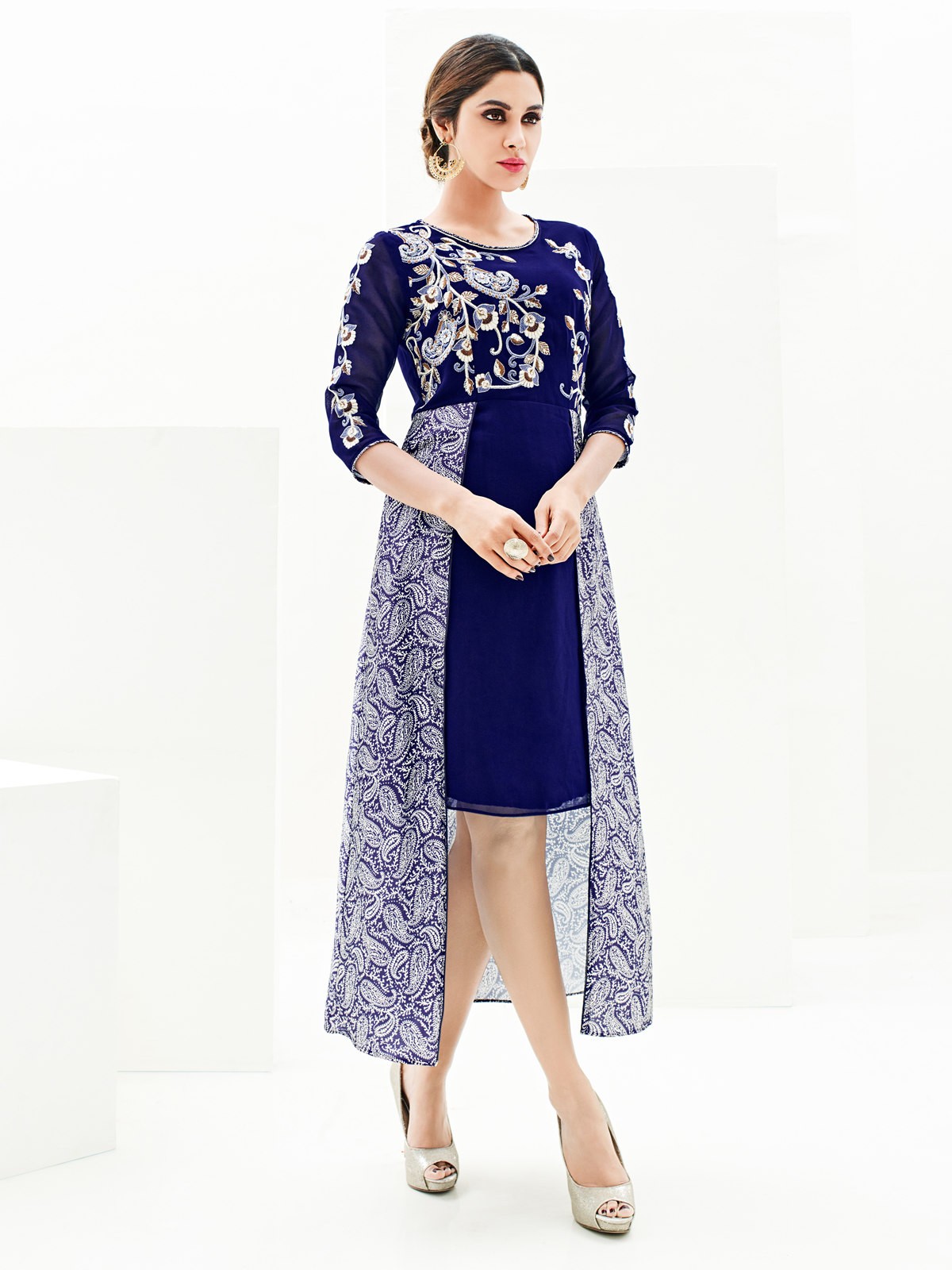 Buy Inddus Amusing Navy Blu...