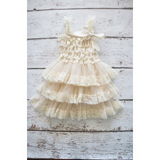 Flower Girl Dress - Lace Flower girl dress - Baby Lace Dress - Rustic - Country Flower Girl - Lace Dress - Ivory Lace dress -  Bridesmaid