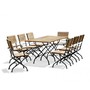 Rectangular Teak Bistro Dining Set with 8 Chairs
