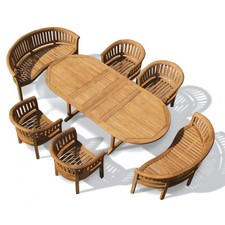 Wimbledon Teak Table and Benches Set