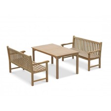 Sandringham 1.5m Teak Garden Table and Bench Set